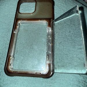 Clear & Smoke Dual-Layer Protective Phone Case with Flip Cover